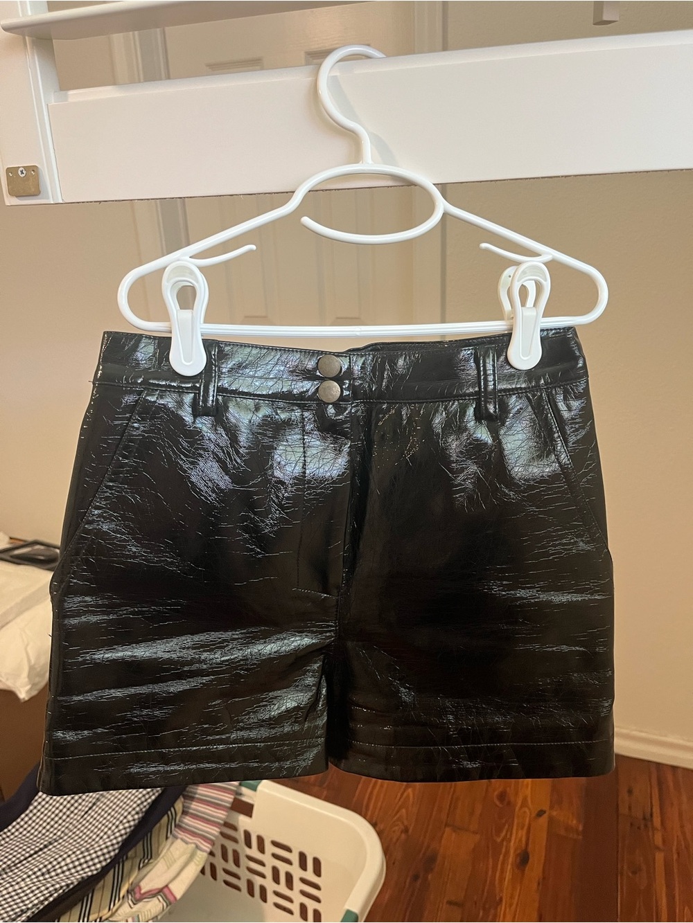 Lovers + Friends Black High-Waist Faux Leather Shorts